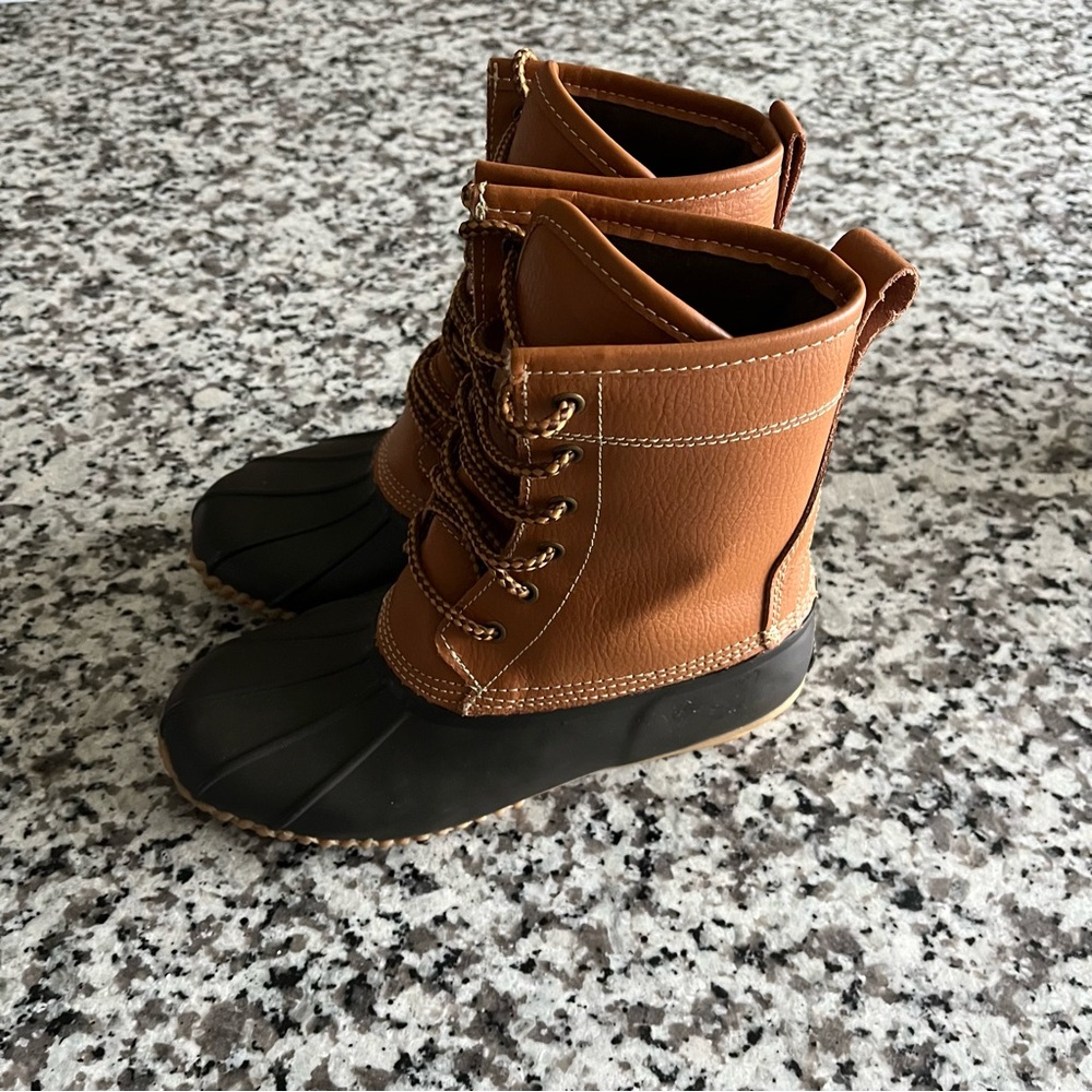 Khombu Women's Lauren Leather Duck Boots 6M - Picture 4 of 8